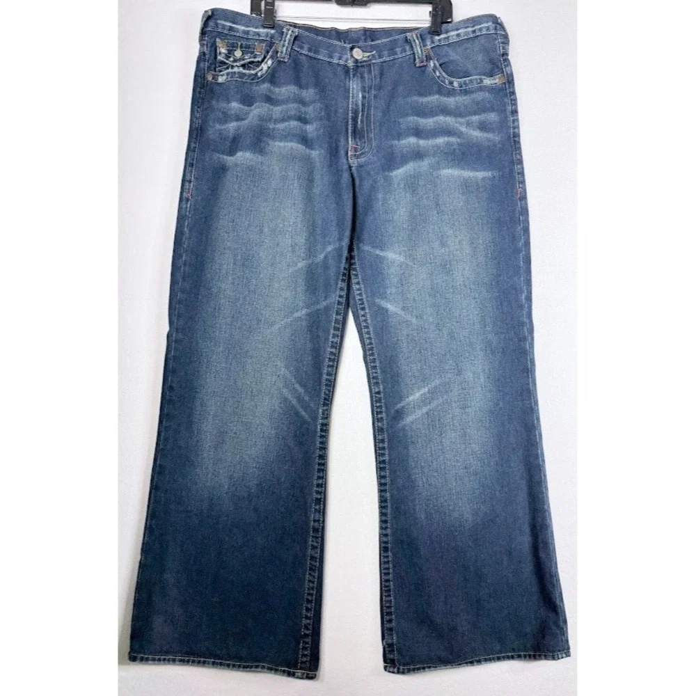 Vintage True Religion Bobby Jeans Men 40X35 Buddha Embroidered Bootcut
